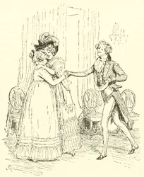 Mevrouw Bennet verwelkomt Lydia en haar man